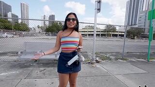 Kinky Latina Summer Col with glasses gets fucked in back of burnish apply effrontery first